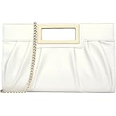 KKXIU Women Clutch Purse Elegant Pleated Evening Bag for Wedding Prom Bridal with Chain Strap