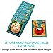 Sports Theme Slide Puzzles Party Favors 8 Pack - Kids Handheld Sports Ball Jigsaw Puzzle Games - Includes 4 Board Styles | Baseball | Basketball | Soccer | Football Genre Puzzle