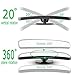 Blind Spot Mirrors, 360 Degree Rotate Adjustable Square Blind Spot Mirror, Waterproof Glass Car Blind Wide Mirror for Traffic Safety (Pack of 2)