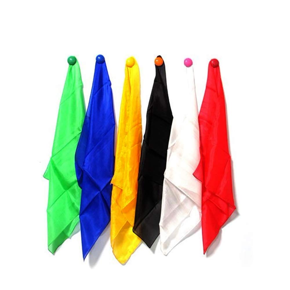 Enjoyer Magic Silk handkerchief Magician Juggling Scarf Color Change Scarves Magic Tricks Stage Magic Props Classic Magia Toys Gadgets 5PCS (30*30CM)