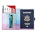 MoKo Passport Holder, PU leather Travel Case Cover for Passport, Water Color