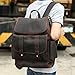 Texbo Vintage Real Cowhide Leather 15.6 Inch Laptop Backpack Travel Bag School Shoulder Bag