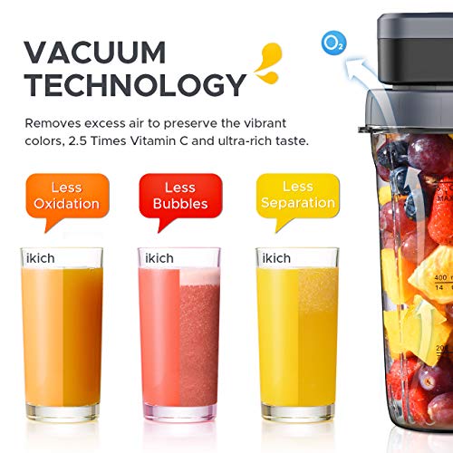 IKICH 53oz Vacuum Blender & 25oz Smoothie Cup, Professional Blender Ice