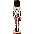 O-Toys Wooden Nutcracker Ornaments Christmas Decoration Figures Puppet Home Decor (12 Inch, Drum)