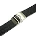 Bonetto Cinturini 22mm Black Rubber Watch Strap Model 300D