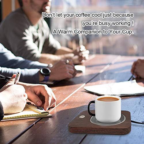 SWARK Smart Coffee Warmer for desk, Cup warmer with automatic shut off for Office Home Use, Electric Cup Beverage Plate for Candle, Water, Cocoa, Milk
