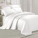 HOMFY 1500 TC Duvet Cover Set with Zipper Closure, Queen, Premium Satin Microfiber With 2 Pillow Shams - Fade, Shrink and Wrinkle Resistant (Ivory White)