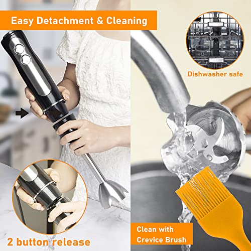 Immersion Hand Blender Max 1000W Electric 4in1 Variable Speed Corded