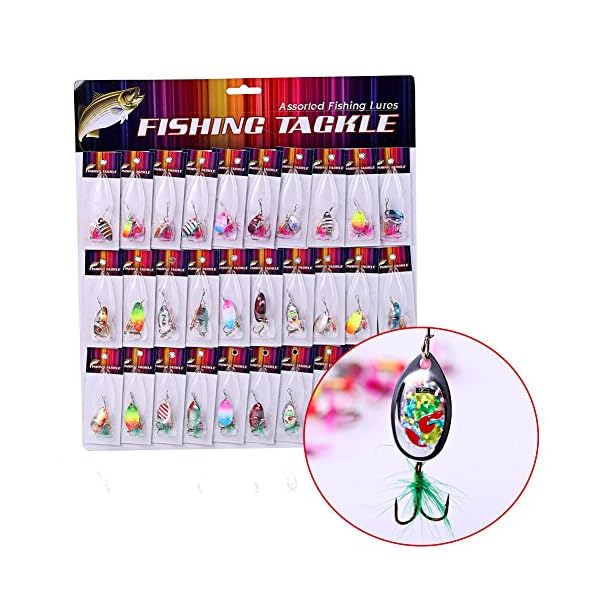 Sougayilang-Rotatable-Spinning-Fishing-Lure-with-Feather-Pack-of-30pcs