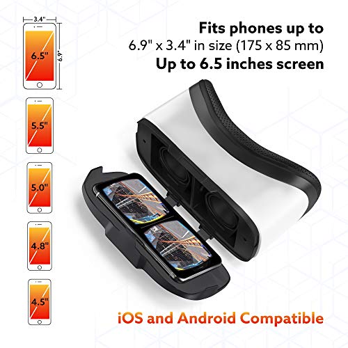 VR Headset for iPhone and Android Phones - Virtual Reality Goggles | Comfortable & Adjustable VR Glasses | Play Your… - Image 4