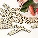Amosfun 2.3''x0.7'' Wedding Welcome Wooden Cutouts Mini Wooden Slices Embellishments for DIY Craft Decorations 15pcs (Small Size)