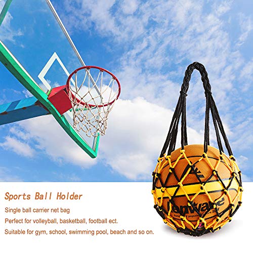 image for Hatisan 3Pcs Durable Mesh Storage Sports Ball Holder, Multifunctional 