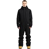 GSOU SNOW Men Ski Suit One Piece Snowsuit Snowboard Jumpsuit Jacket Pant Set Insulated Windproof Outwear Winter