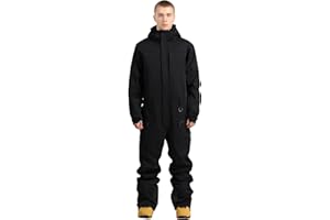 GSOU SNOW Men Ski Suit One Piece Snowsuit Snowboard Jumpsuit Jacket Pant Set Insulated Windproof Outwear Winter
