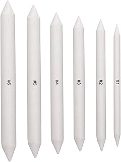 NATUCE Papierwischer Set, 6 Stück Papierwischer Bleistift, Papierwischer zum Zeichnen für Studentische Künstler Skizzenzeichnung und Detailmalerei, 6 Verschiedene Größen