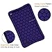 Fintie Silicone Case for Amazon Fire 7 Tablet (Previous Generation 7th, 2017 Release) - [Honey Comb Upgraded Version] [Kids Friendly] Light Weight [Anti Slip] Shock Proof Protective Cover, Navy Blue