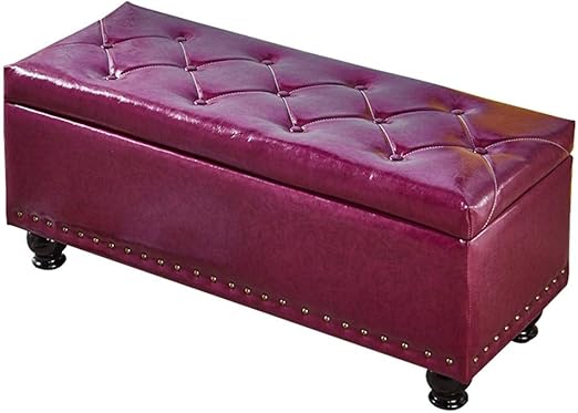 Amazon Com Imitation Leather Storage Sofa Bench Bed End Stool