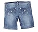 8H057(B) - Girls’ Stretch 5 Pockets Ripped Premium Bermuda Shorts