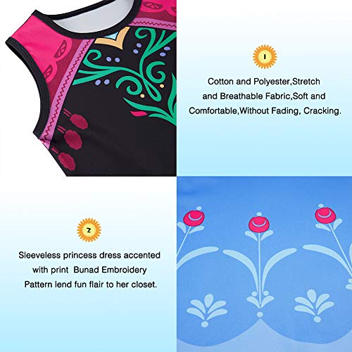 SunFocus Little Girls Outfits Pageant Dresses Clothes Costumes Snow Princess Fancy Halloween Birthday Party Role Pretend Cosplay Outfits