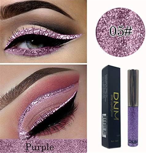 Valentine's Best Gifts for Women!!! Jumberri Colorful Makeup Glitter Sequins Liquid Eyeshadow Waterproof Long Lasting Shimmer Pearlescent Eyeliner Cosmetic