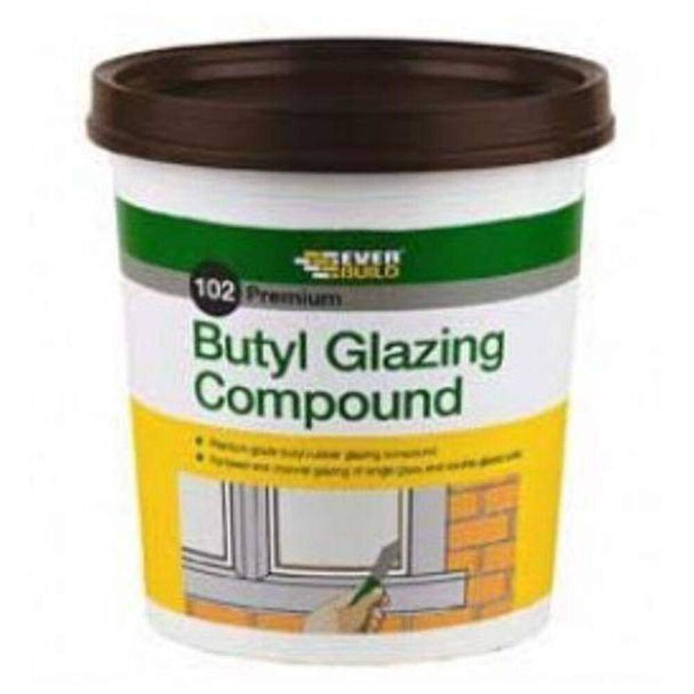 Everbuild 102 Premium Butyl Glazing Compound – Internal and External Use – Premium Grade – Brown – 2kg