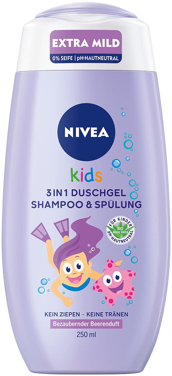 Nivea 3 in 1 - Shower gel, shampoo and conditioner for kids - 250 ml