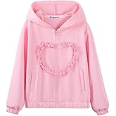 Girls Zip Up Hoodie Sweatshirt with Pockets Long Sleeve Jacket Outfits