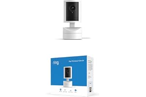 Ring Pan-Tilt Indoor Cam 2K (newest model), Plug-In, 360° Coverage, Auto Tracking, Retinal 2K Video, 6x Enhanced Zoom, White