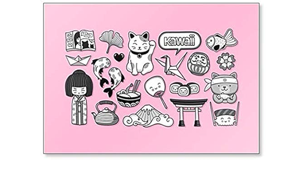 Imán para nevera con ilustraciones japonesas de Kawaii ...