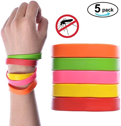Memorygou Outdoor Mosquito Repellent Bracelet 5-Pack for Kids &amp; Adult 100% Natural Essential Oil Pest Control &amp; Protection-2