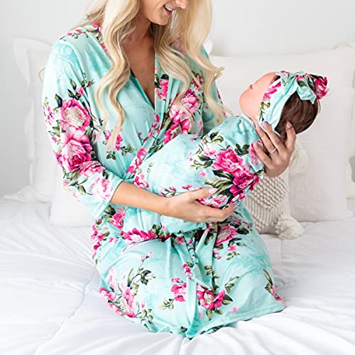 DOUBLE THE SPRINKLES Matching Robe and Swaddle Set Mom And Baby Mommy