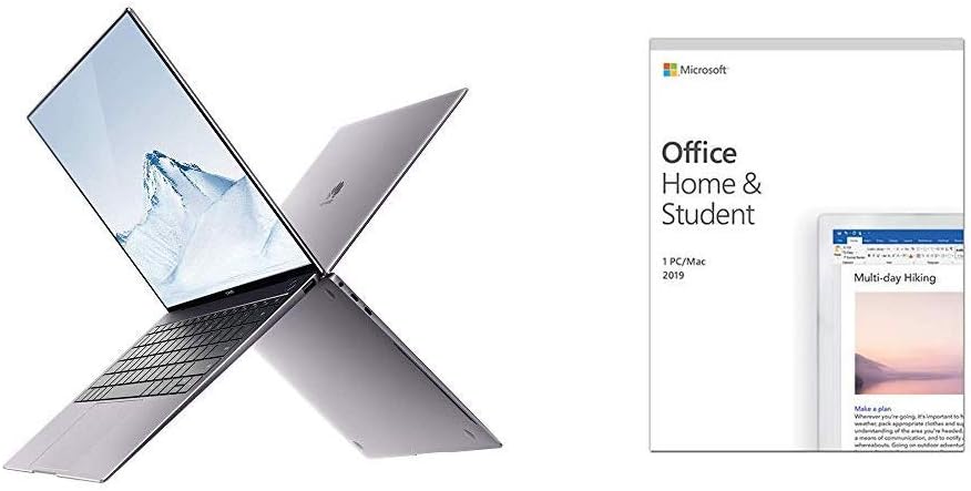 Huawei Matebook X PRO 13.89-Inch Laptop - (Grey) (Intel i7-8550U Processor, 16 GB RAM, 512 GB SDD, Geforce MX150 Graphics, Windows 10 Home) + Microsoft Office Home & Student 2019