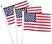 Moon Boat Fourth/4th of July American Stick Flags - Patriotic Party Decorations Supplies Favors