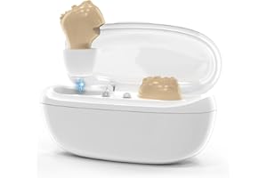 3FP Hearing Aids for Seniors, Invisible Hearing Amplifiers with Noise Cancelling, Rechargeable Hearing Aids for Severe Hearing Loss Adults, Comfort In-ear Hearing Devices (white skin)