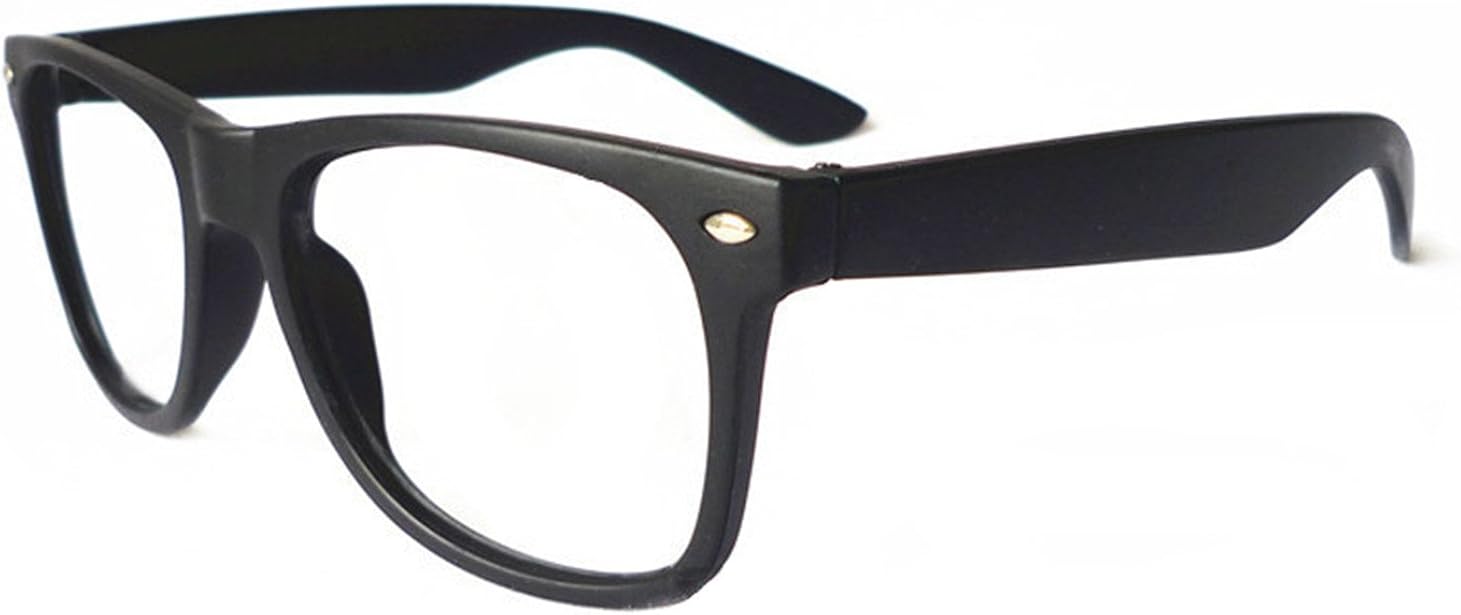 FancyG Classic Retro Fashion Style Glasses Frame Eyewear NO LENS - Matte Black: Clothing