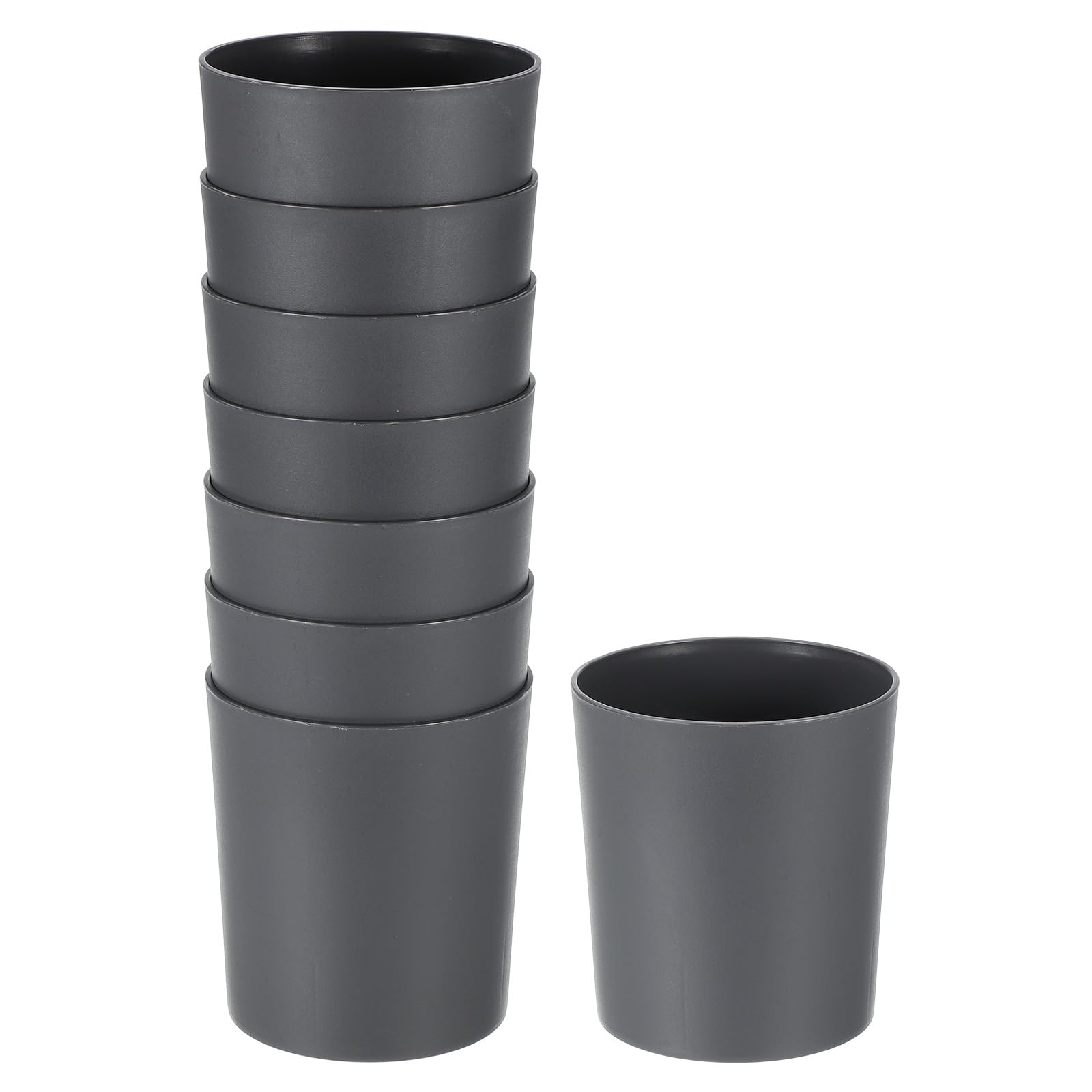 M METERXITY 8-Pack Plastic Plant Pots, 4 Inch Plastic Planters Round Flower Planter Containers Flower Pots for Indoor/Outdoor/Garden, Plant Holder [Gray]