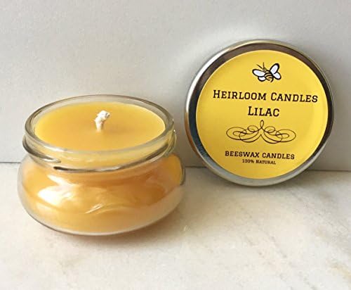 Lilac Beeswax Candle - Essential Oil Candle - Handmade, 6oz