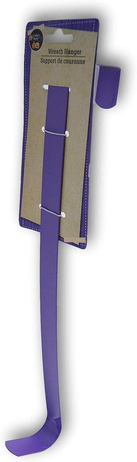 Wreath Hangers - Jot Halloween Autumn Wreath Over-The-Door Hanging Hook - Purple - 14 Inches, Multicolor