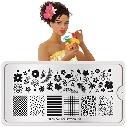 MoYou-London Nail Art Tropical Plate Collection 35