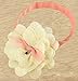 DANMY Baby Girl Super Stretchy Headband Big Lace Petals Flower Baby Headband Newborn Hair Accessories (4PCS Mixed color)