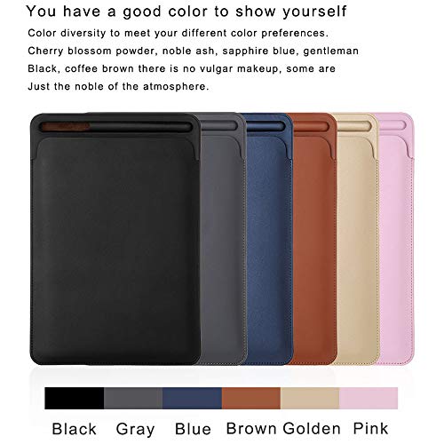 Amaping Leather Sleeve Case Cover Pouch Skin for Apple Pencil 2nd & iPad Pro 12.9inch 2018 (Black)