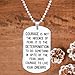 Inspirational Gift Necklace Jewelry for Men Women- Courage is Not the Absence of Fear, It is the Determination to Do Something
