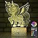 SUNCEN Unicorn Gifts Unicorn Lamp Night Light for Kids with Remote & Smart Touch 7 Colors + 16 Colors Changing Dimmable Unicorn Toys 1 2 3 4 5 6 7 8 Year Old Girls Gifts Kids Room Decor (Cool Unicorn)