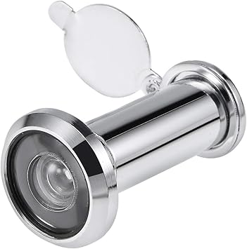 Amazon Uxcell ドアビューア 真鍮 0度 カバー付き 35 55mmドア用 ポリッシュクローム仕上げ セキュリティ ドア用金物