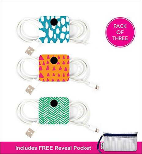 RuMe 'Tech Burrito' Cord Organizer (Set of 3) Island Flare