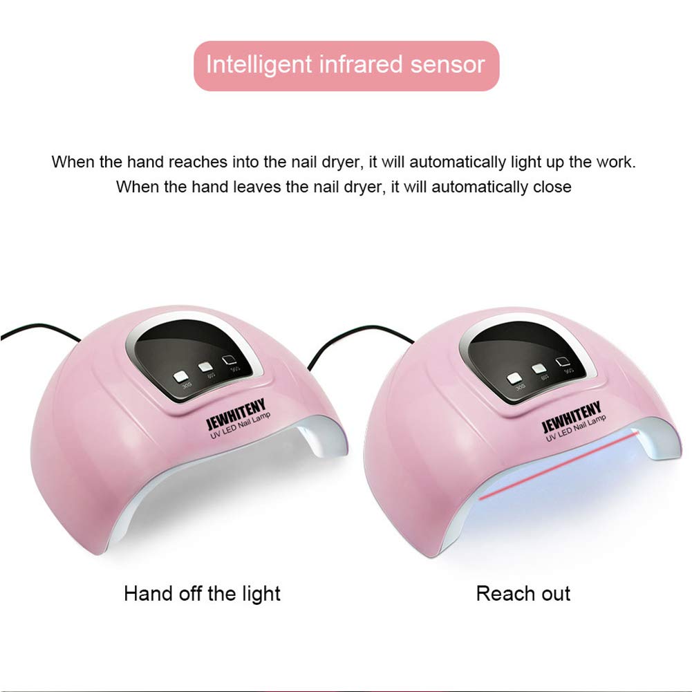 LED Nail Lamp 54W, Professional Nail Dryer Gel Polish Light, U V Nail Light with 3 Timer Setting, Nail Polish Curing Gel LED Dryer, Professional Nail Art Tools with Automatic Sensor, LCD Display: Beauty