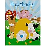 Farm Animal Party Supplies - Thank-You Notes (8)