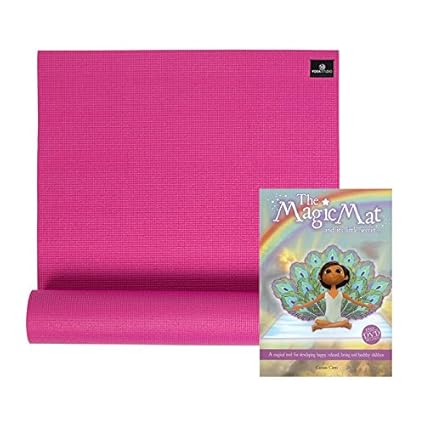 Kit de yoga para niños con esterilla, libro y DVD, rosa ...