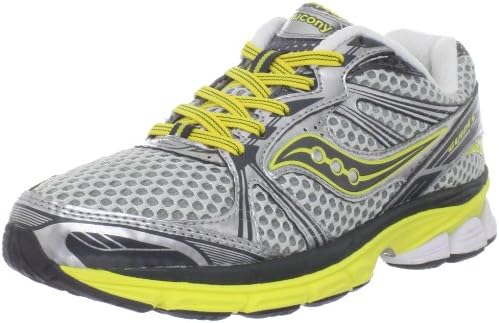 Saucony Women's Progrid Guide 5 Running Shoe,Silver/Grey/Yellow,5 M US