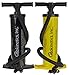Isokinetics Inc. Brand Exercise Ball Air Pump - Black - Heavy Duty - Pumps on Up and Down Strokes - Multiple Nozzles to Work on All Inflatables